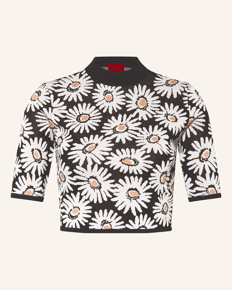 HUGO BOSS Strickshirt SLIPINA Schwarz