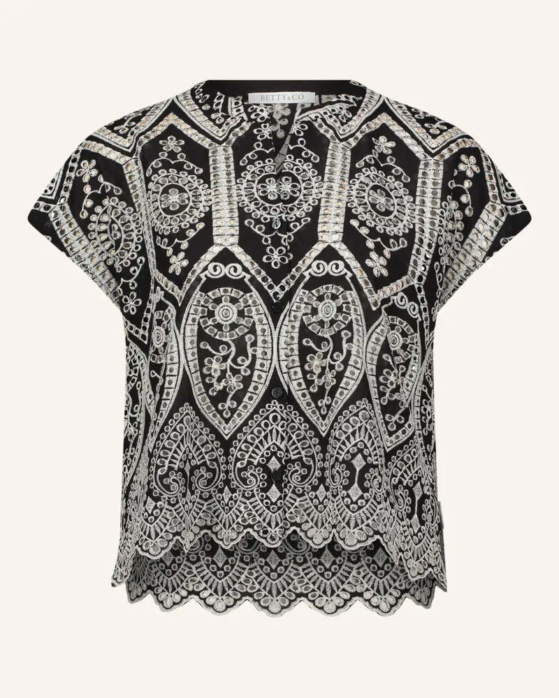 Betty Barclay Bluse Aus Lochspitze schwarz Schwarz