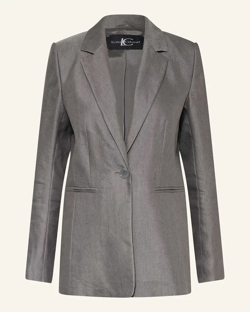 Luisa Cerano Blazer mit Leinen Grau