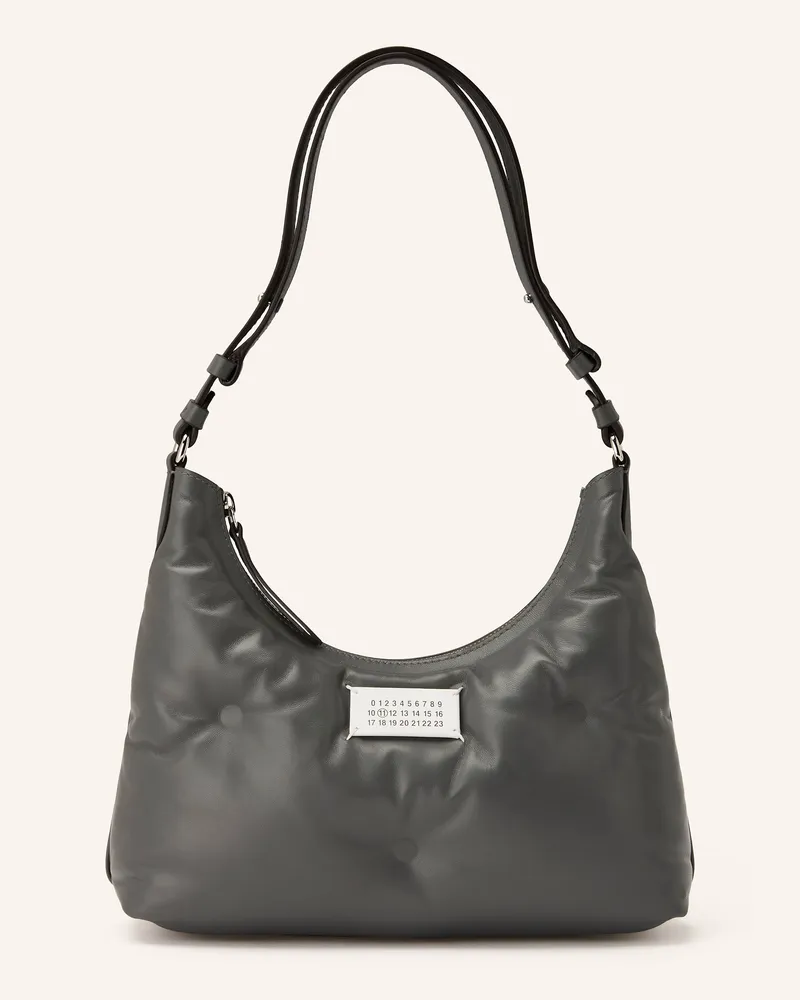 Maison Margiela Beuteltasche Glam Slam Hobo Small grau Dunkelgrau