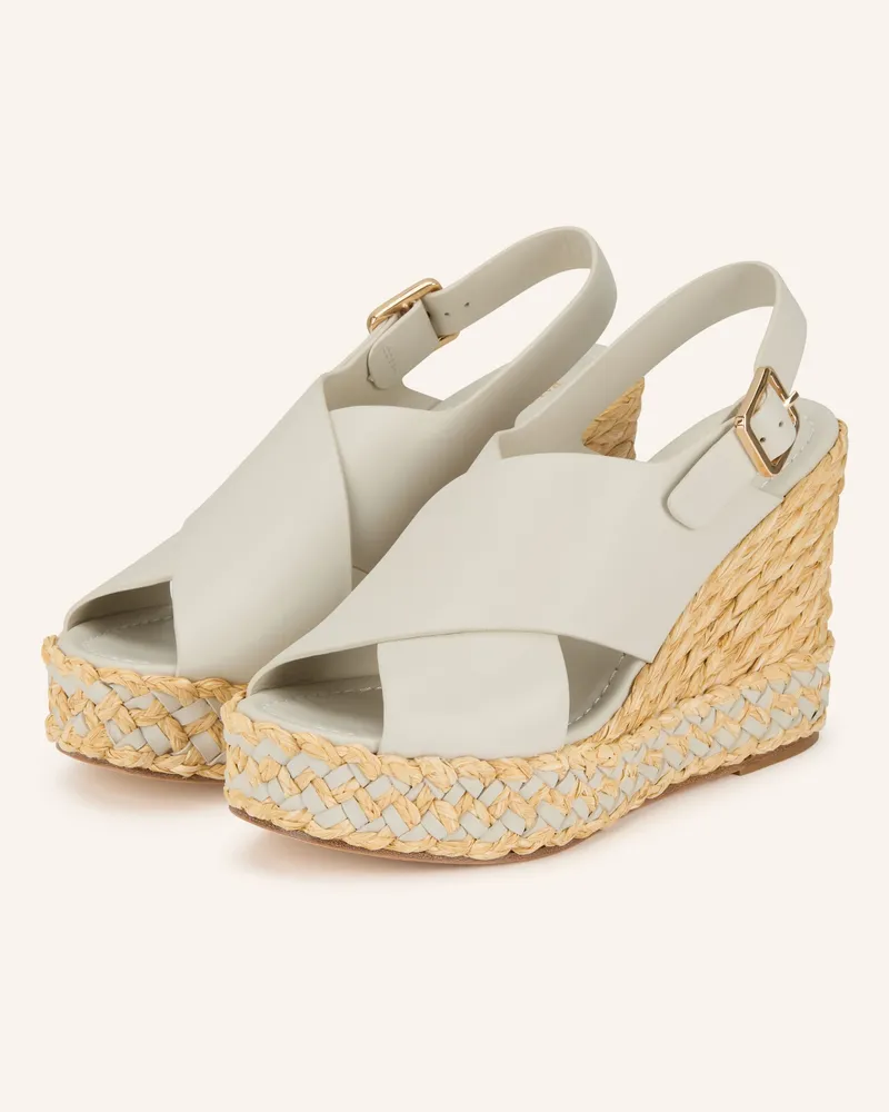 Paloma Barceló Plateau-Wedges Oda weiss Hellgrau
