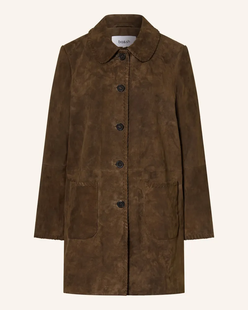 ba&sh Ledermantel Maena braun Dunkelbraun