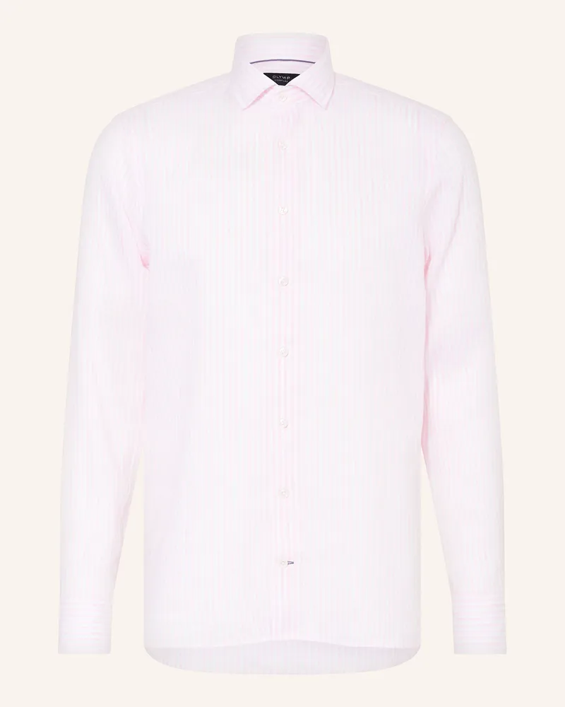 Olymp Leinenhemd tailored fit Rosé