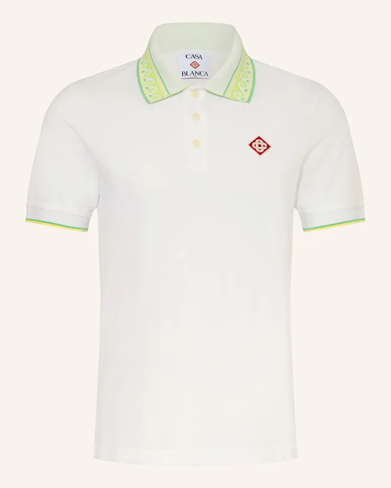 Casablanca Paris Piqué-Poloshirt LAUREL Weiss