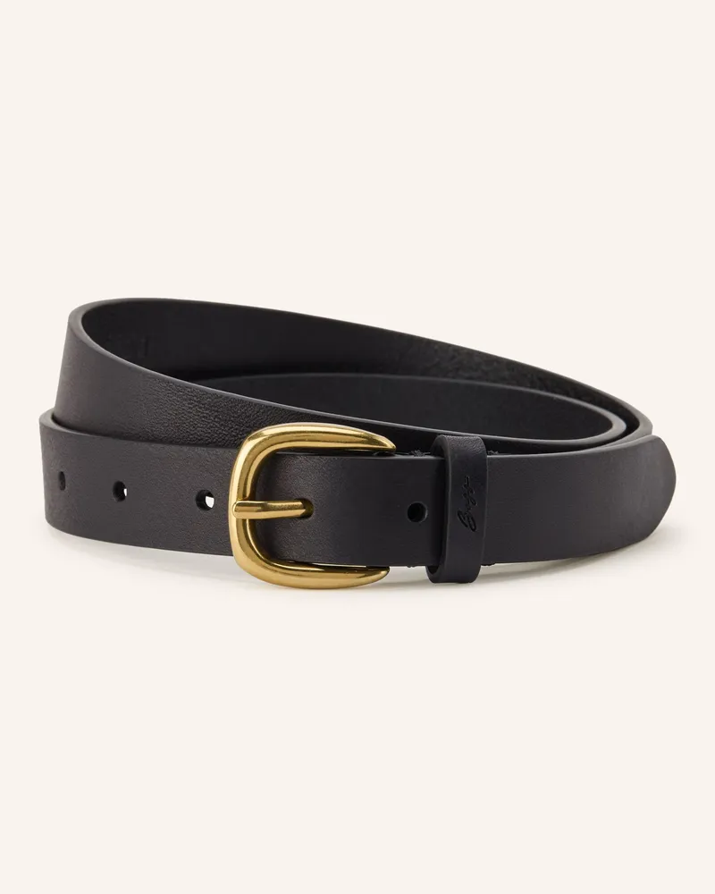 HUGO BOSS Ledergürtel Narsi schwarz Schwarz