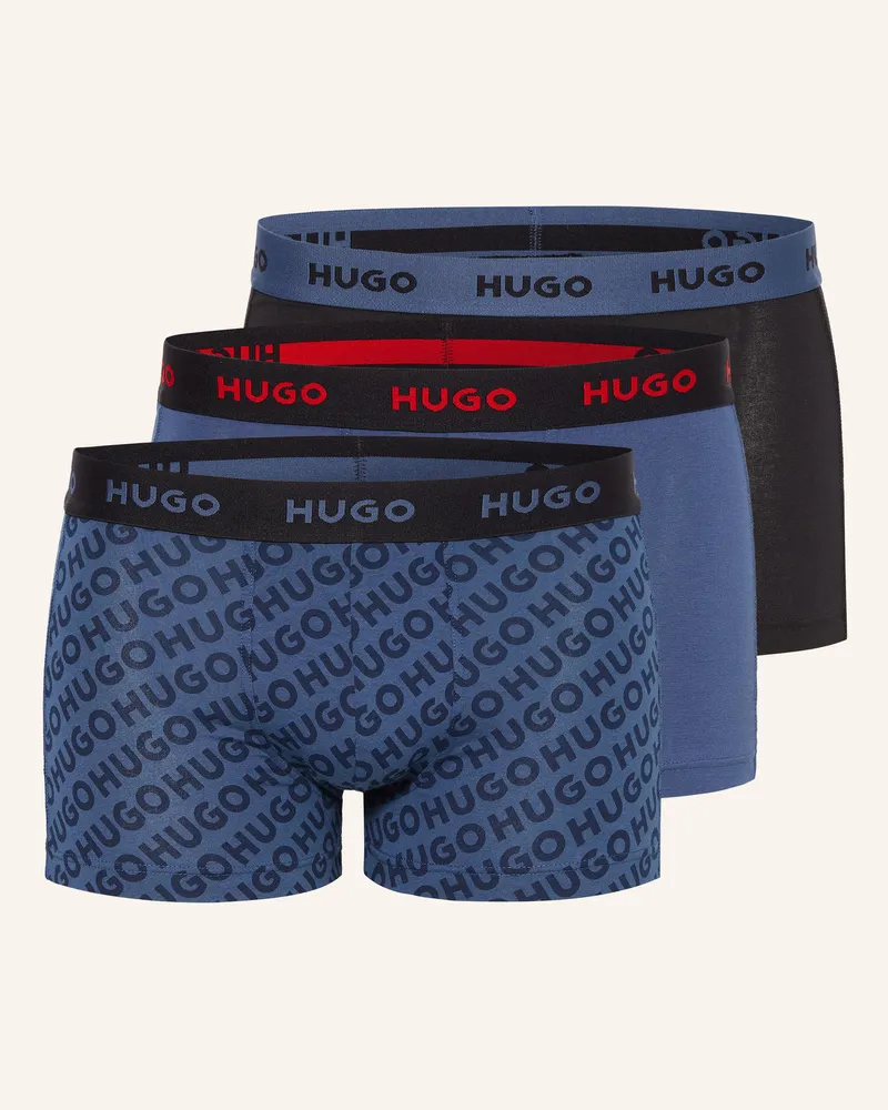HUGO BOSS 3er-Pack Boxershorts blau Blau