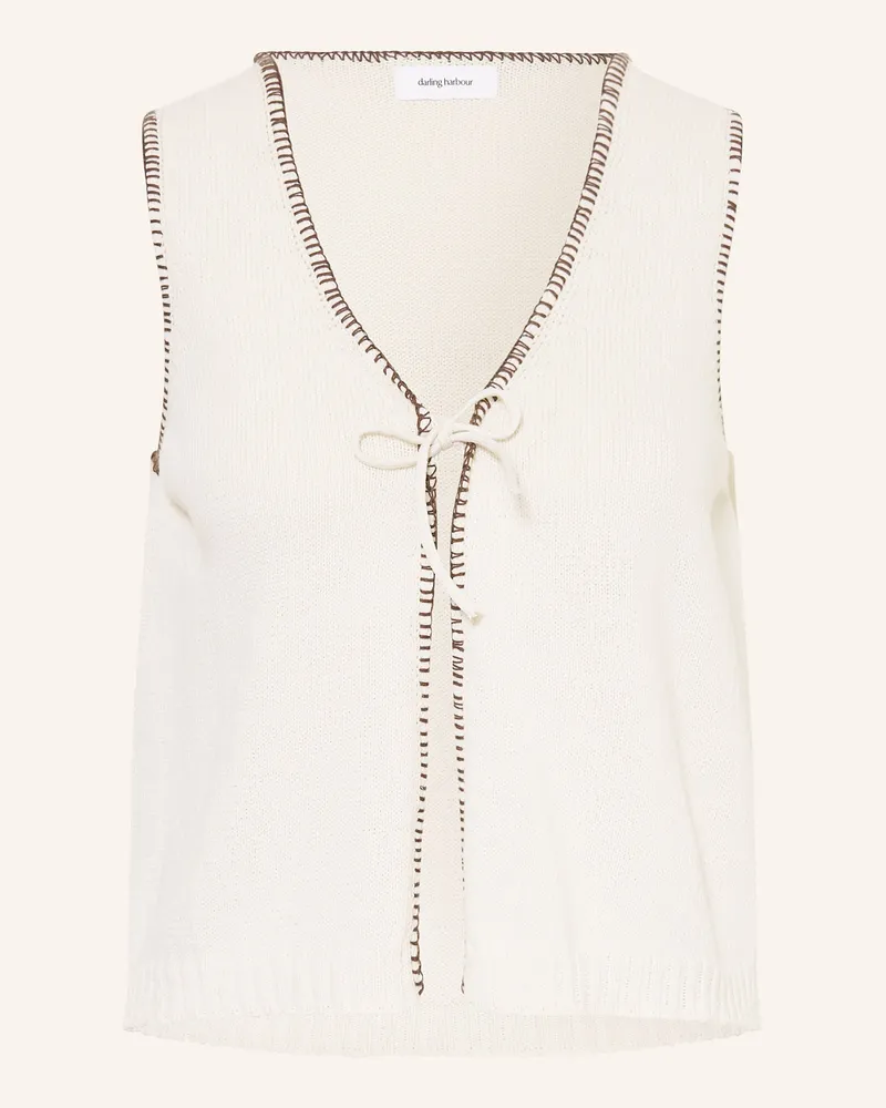 Darling Harbour Strickweste weiss Creme