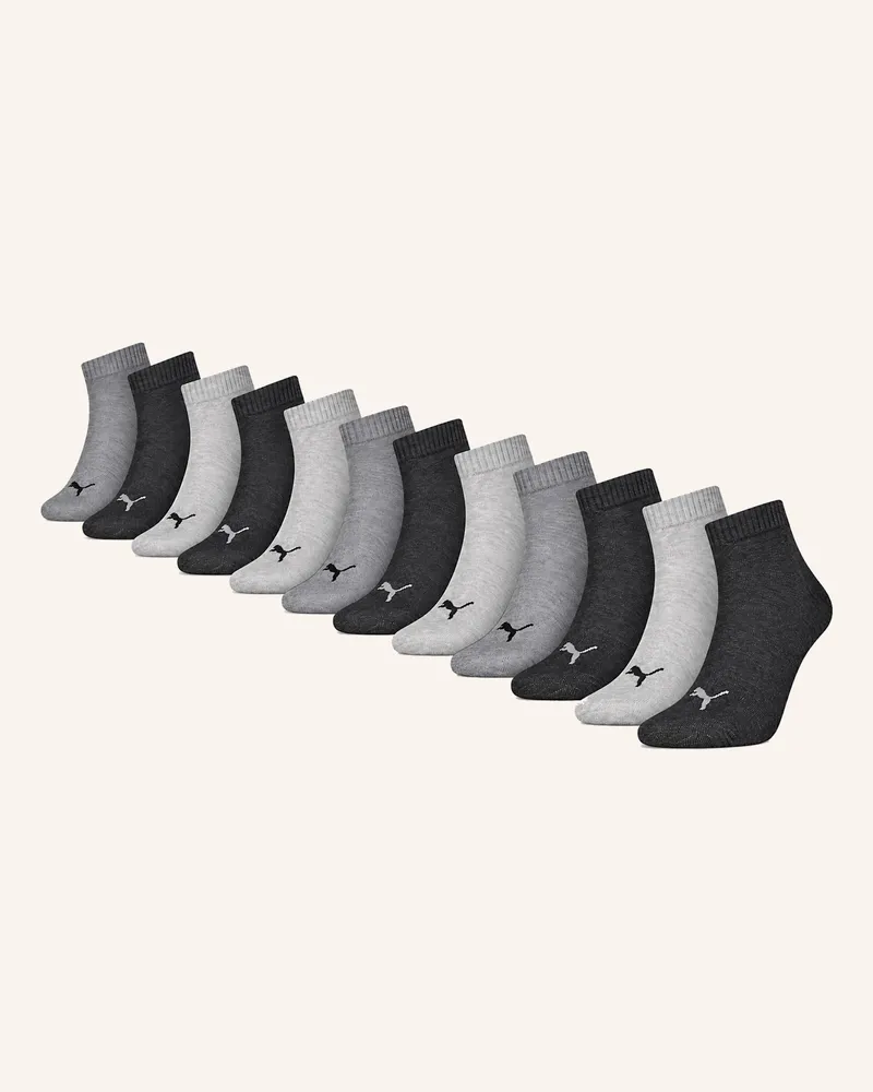 Puma Socken Quarter 12-Pack grau Grau