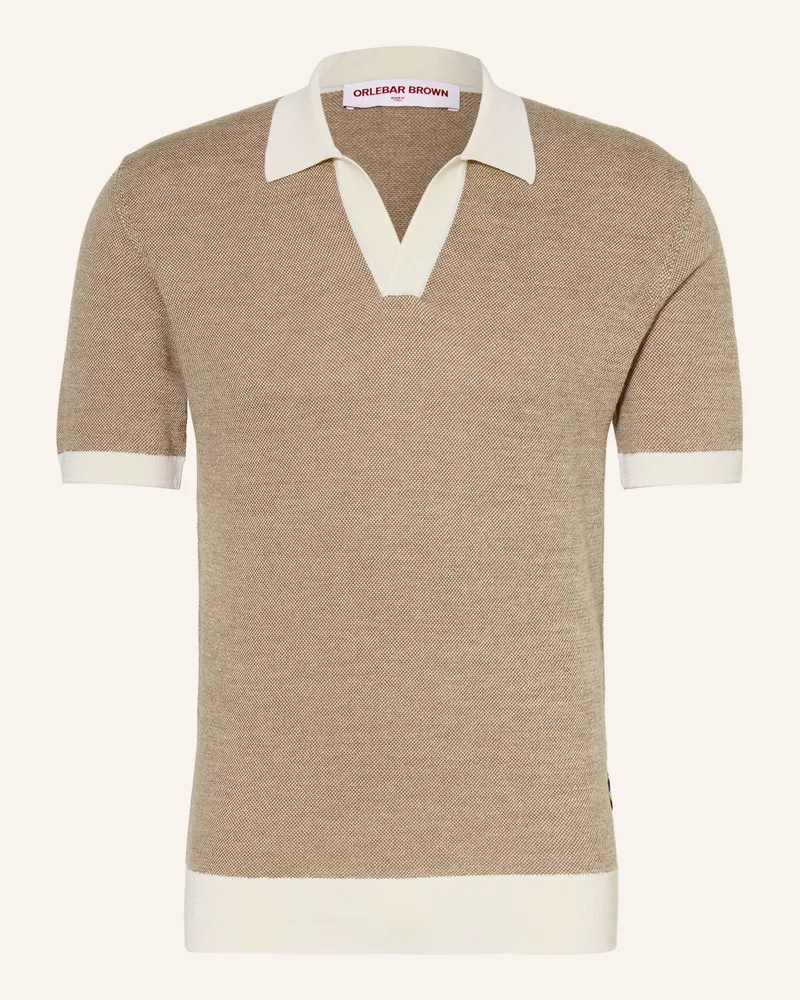 Orlebar Brown Strick-Poloshirt HORTON Camel