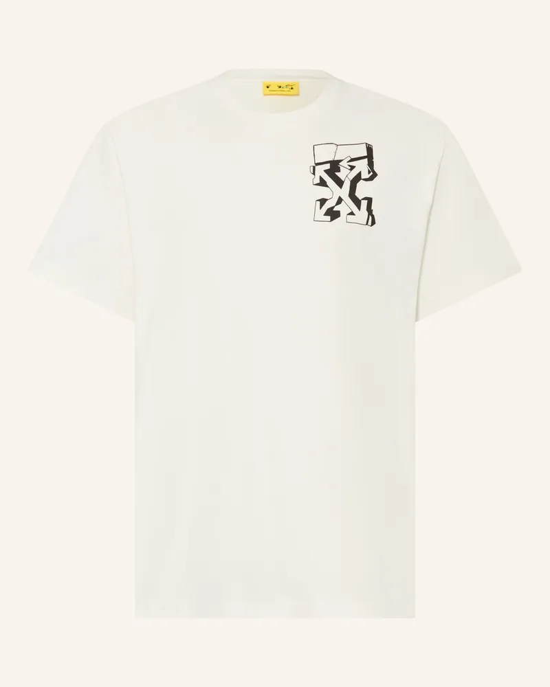 OFF-WHITE T-Shirt weiss Creme