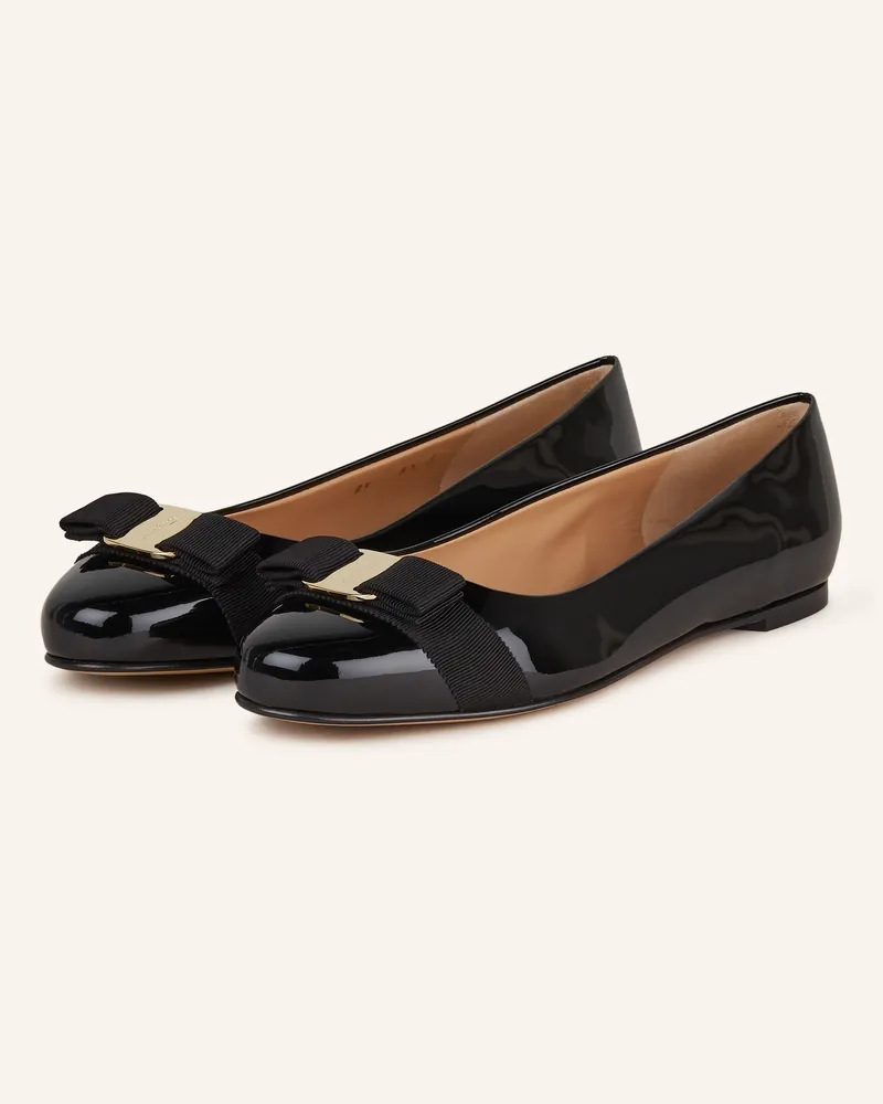 Ferragamo Ballerinas Varina schwarz Schwarz