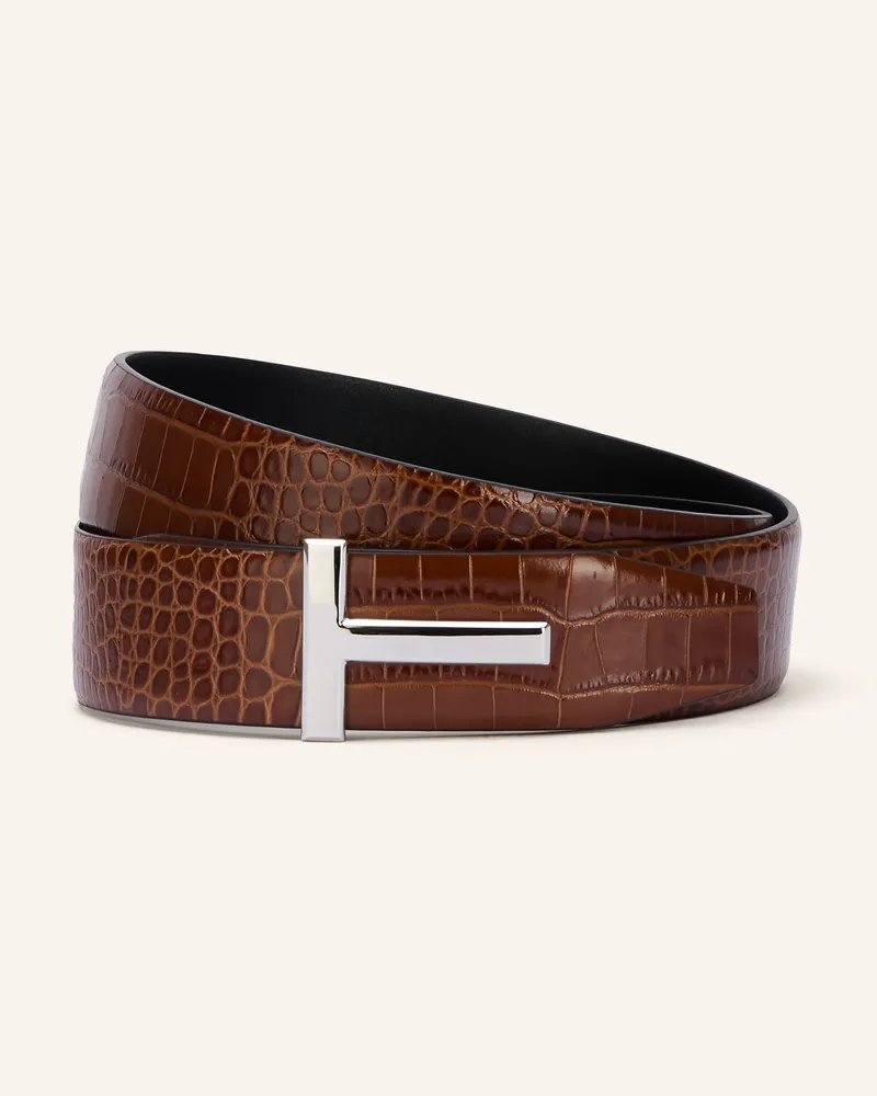 Tom Ford Ledergürtel braun Braun