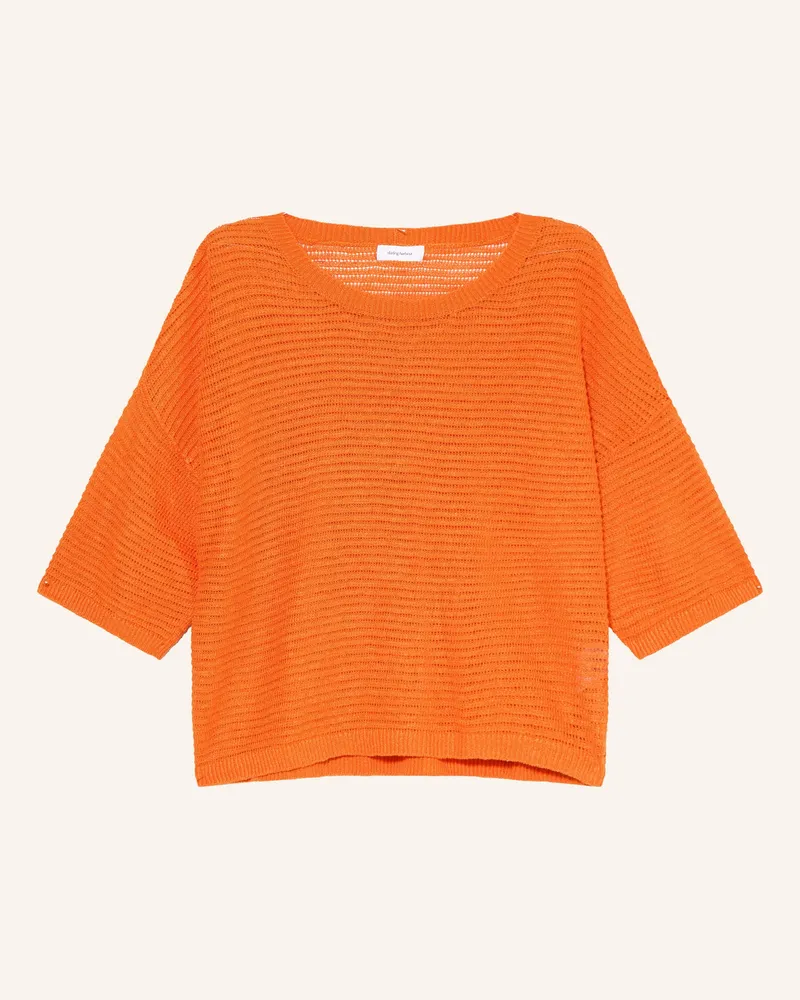 Darling Harbour Strickshirt Aus Leinen orange Orange