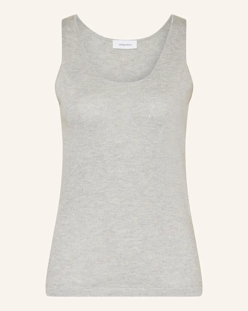 Darling Harbour Stricktop mit Glitzergarn Grau