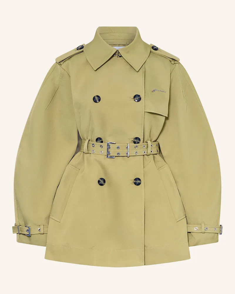 Ganni Trenchcoat Hellgrün