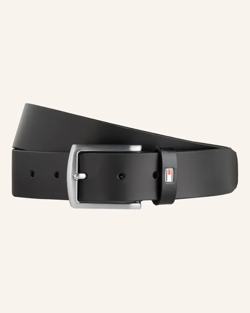 Tommy Hilfiger Ledergürtel New Denton schwarz Schwarz