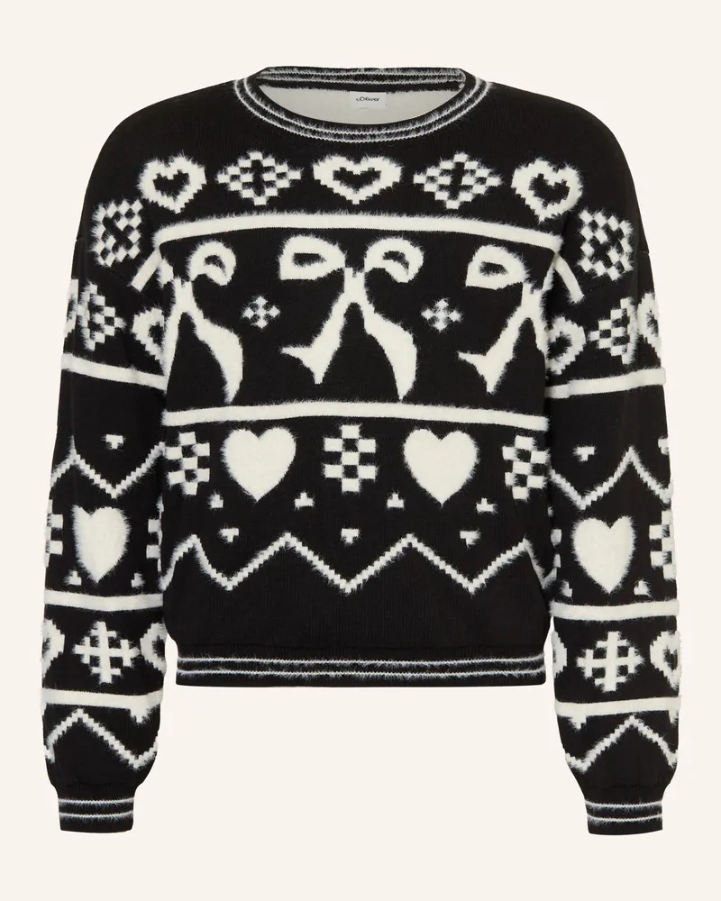 S.Oliver Pullover schwarz Schwarz