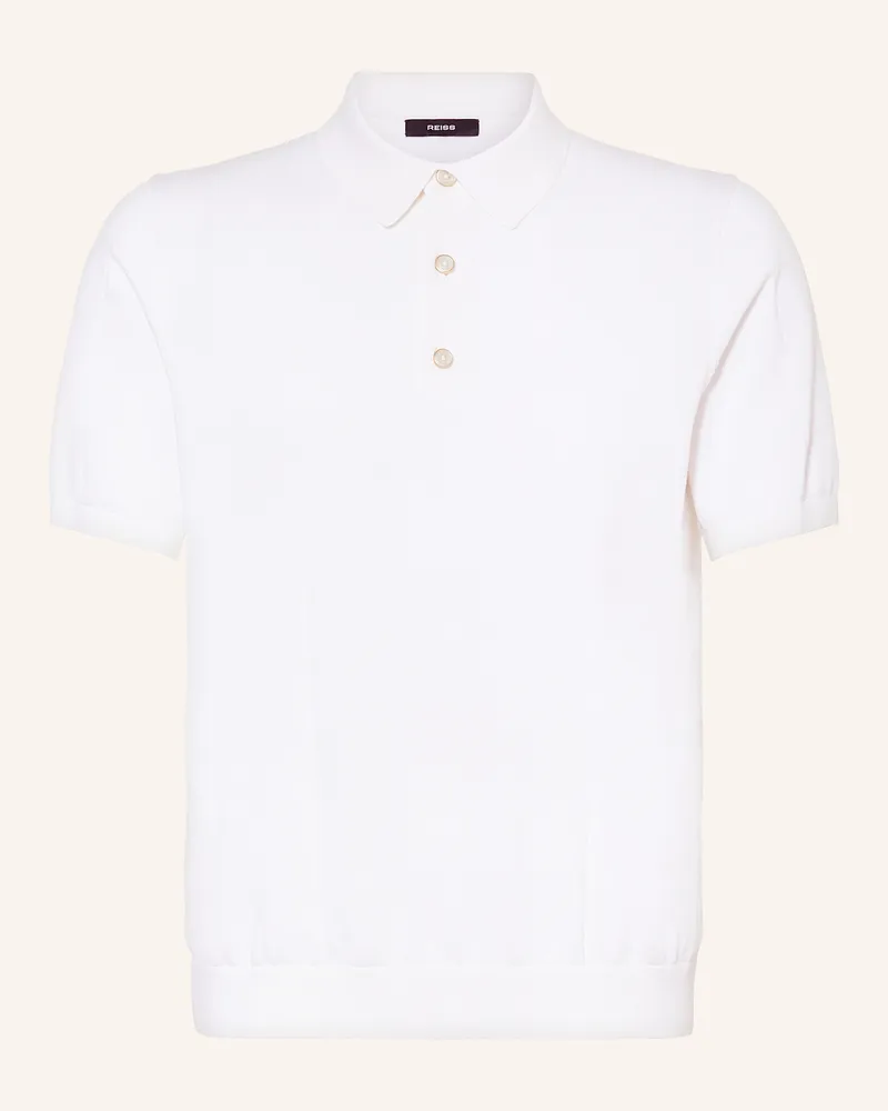 Reiss Strick-Poloshirt Asher weiss Weiss