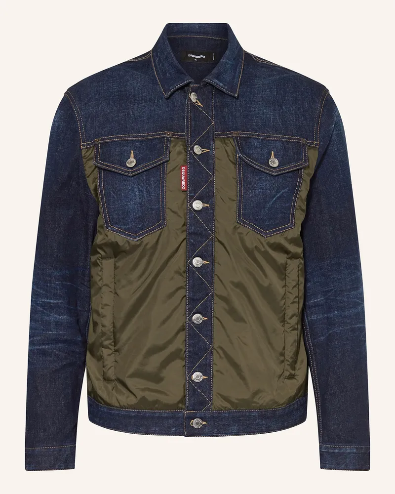 Dsquared2 Jacke im Materialmix Dunkelblau