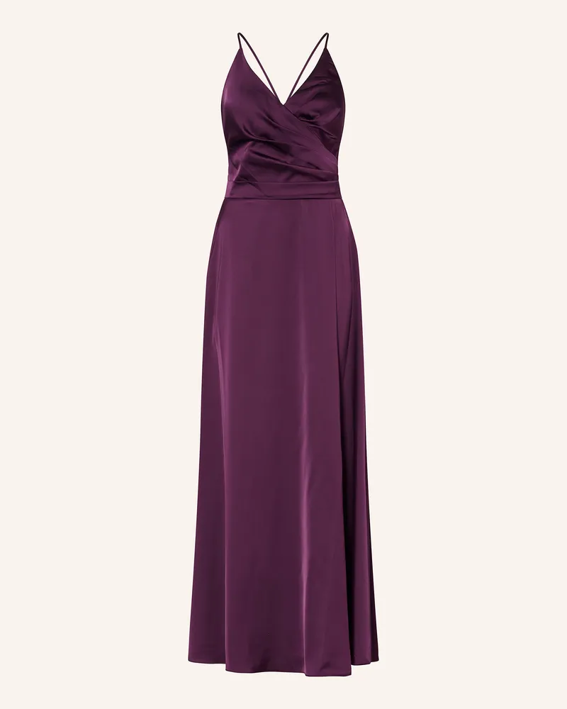 Apart Abendkleid in Wickeloptik Dunkellila
