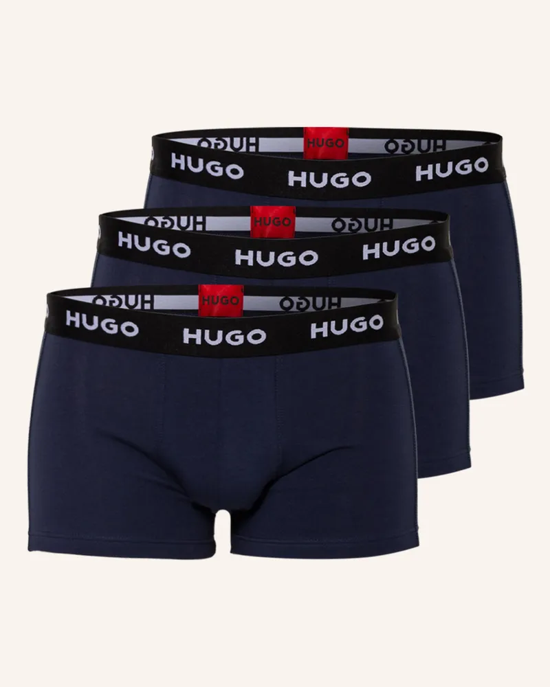 HUGO BOSS 3er-Pack Boxershorts blau Dunkelblau
