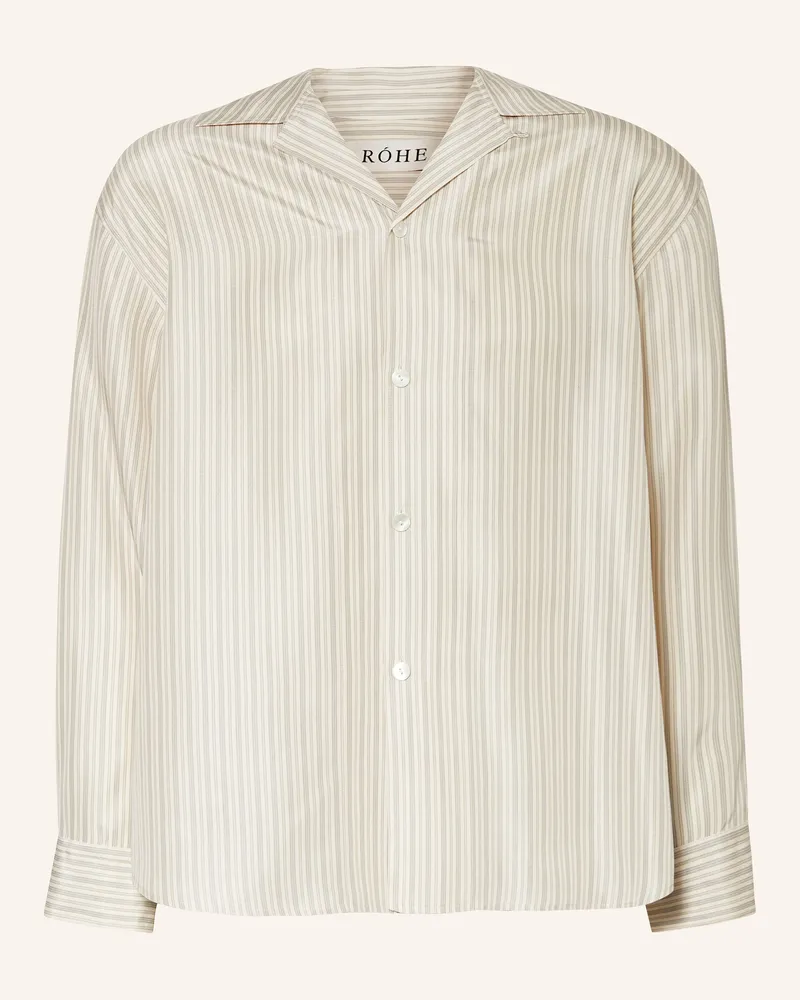 Róhe Hemd Comfort Fit aus Seide Creme