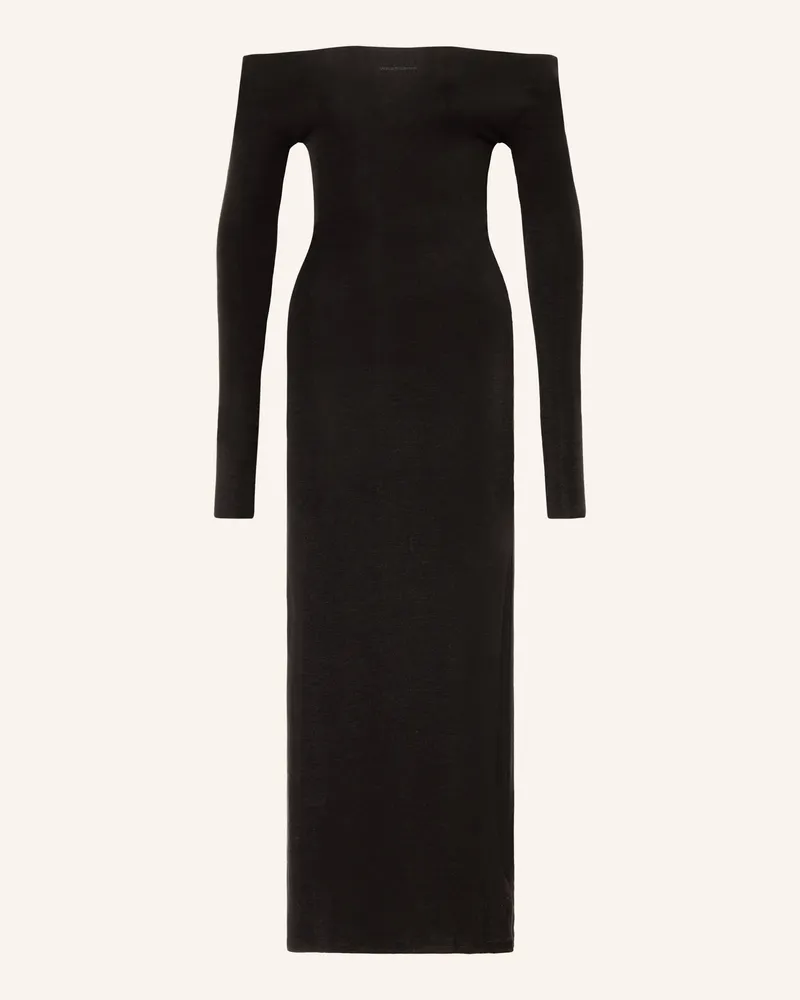 WRSTBHVR Off-Shoulder-Kleid AMBER aus Jersey Schwarz