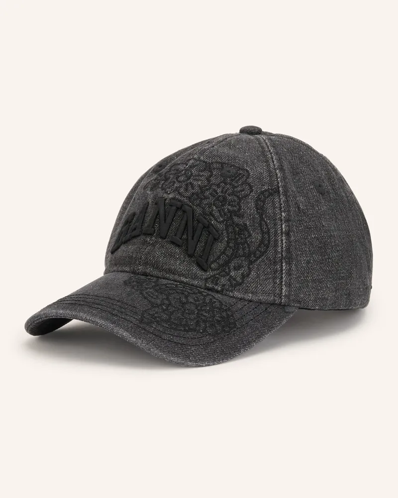 Ganni Jeans-Cap schwarz Schwarz