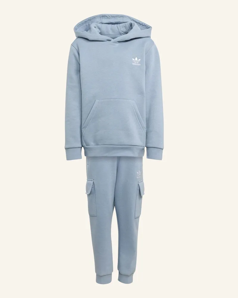 adidas KIDS CARGO HOODIE-SET Blau