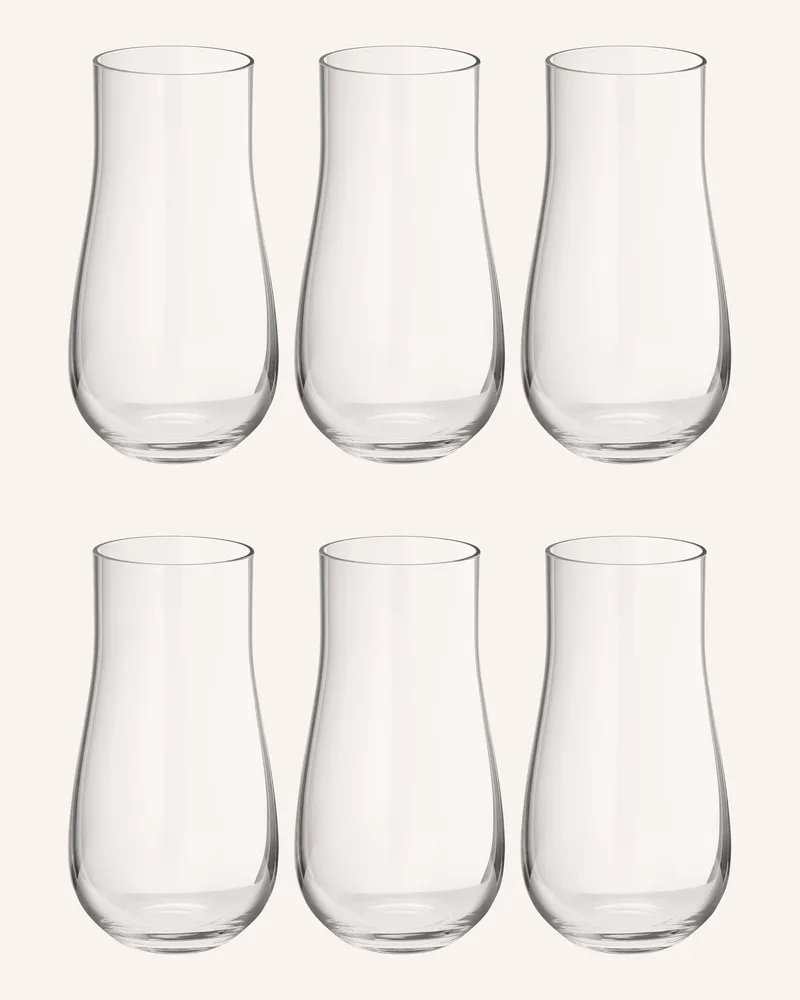 Georg Jensen 6er-Set Trinkgläser Sky transparent Weiss