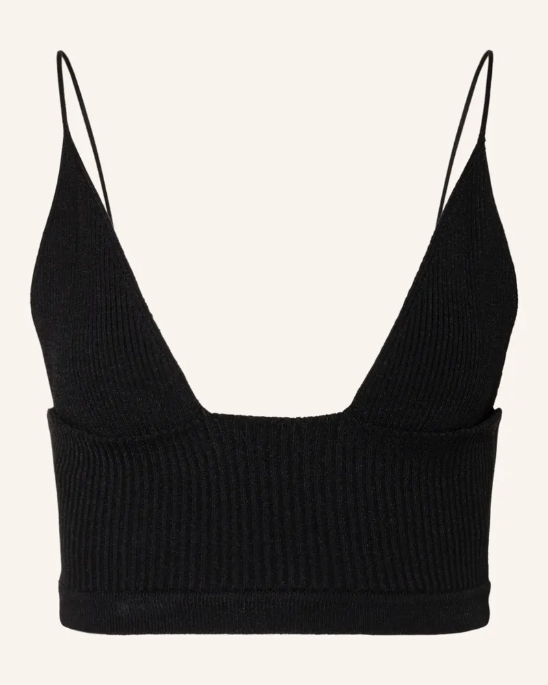 Dsquared2 Cropped-Stricktop Schwarz