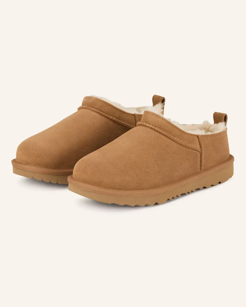 UGG Pantoletten Classic Micro braun Cognac