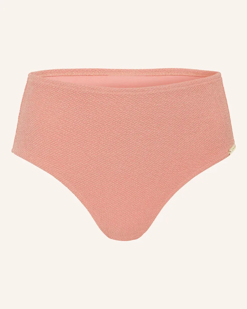 watercult High-Waist-Bikini-Hose Swim Sparkle Mit Glitzergarn rosa Lachs