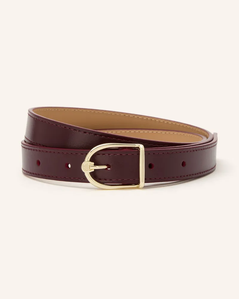 Aigner Ledergürtel rot Dunkelrot