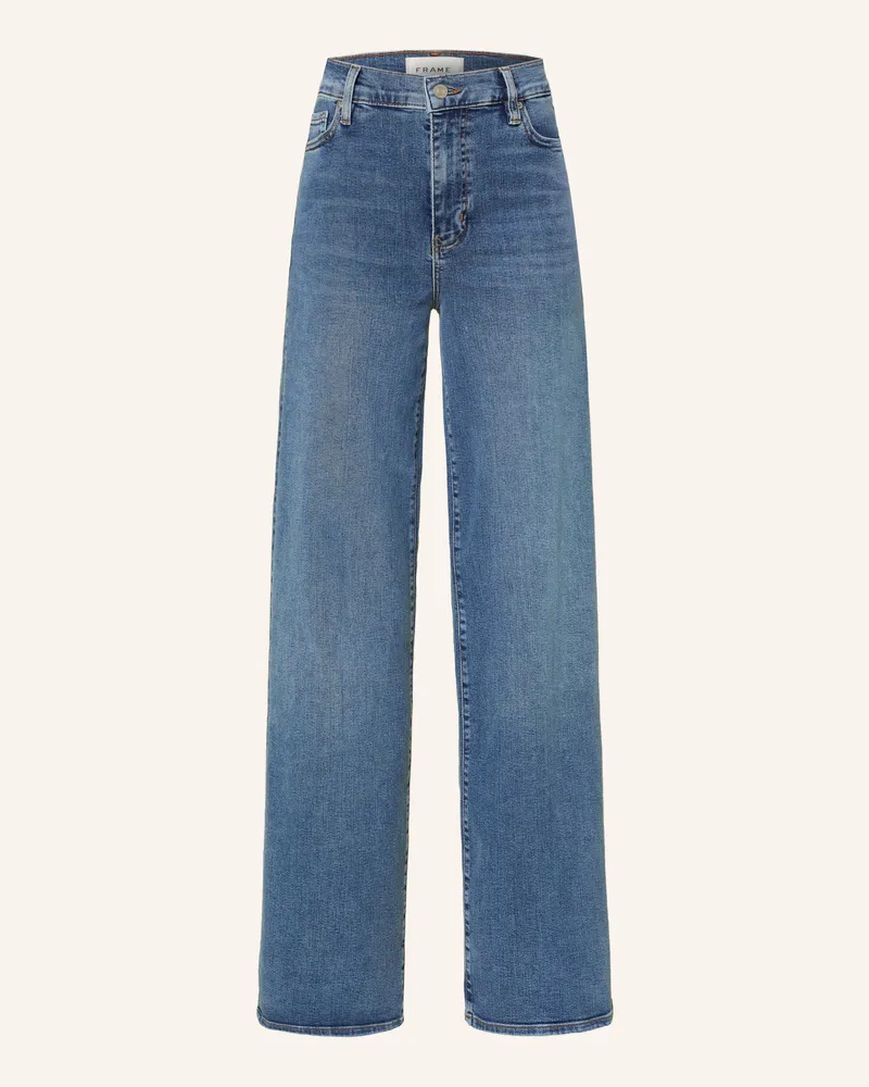 Frame Denim Wide Leg Jeans Le Slim Palazzo blau Goss