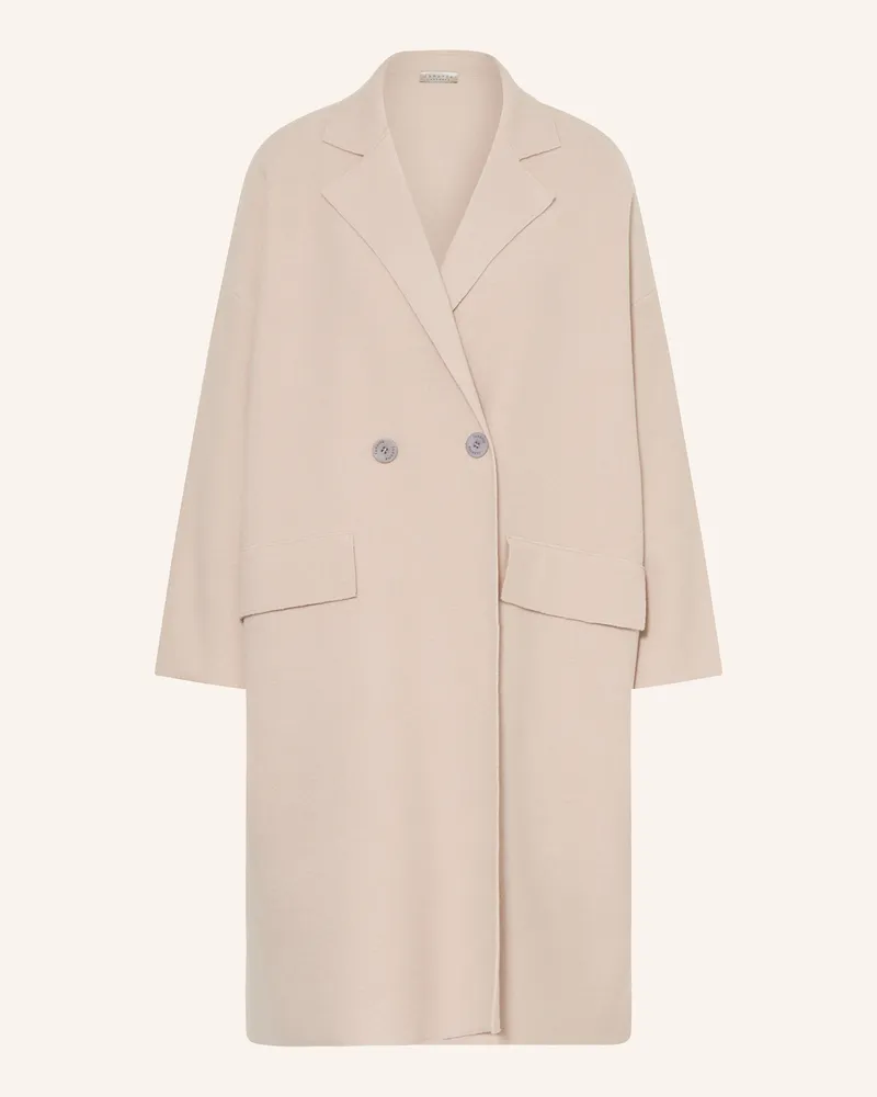 Lunaria Cashmere Oversized-Wollmantel mit Cashmere Nude