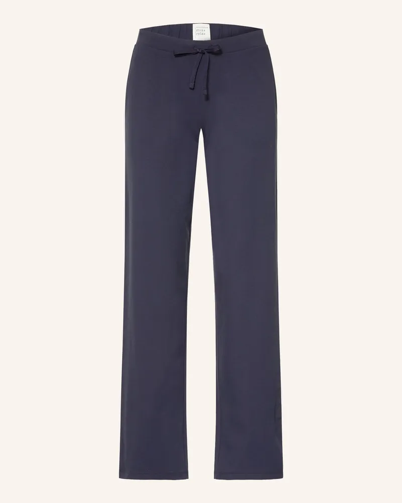Schiesser Schlafhose Mix + Relax blau Dunkelblau