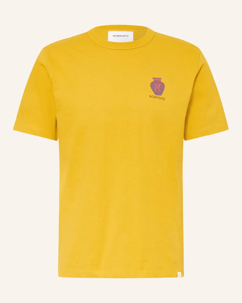 Nowadays T-Shirt gelb Dunkelgelb