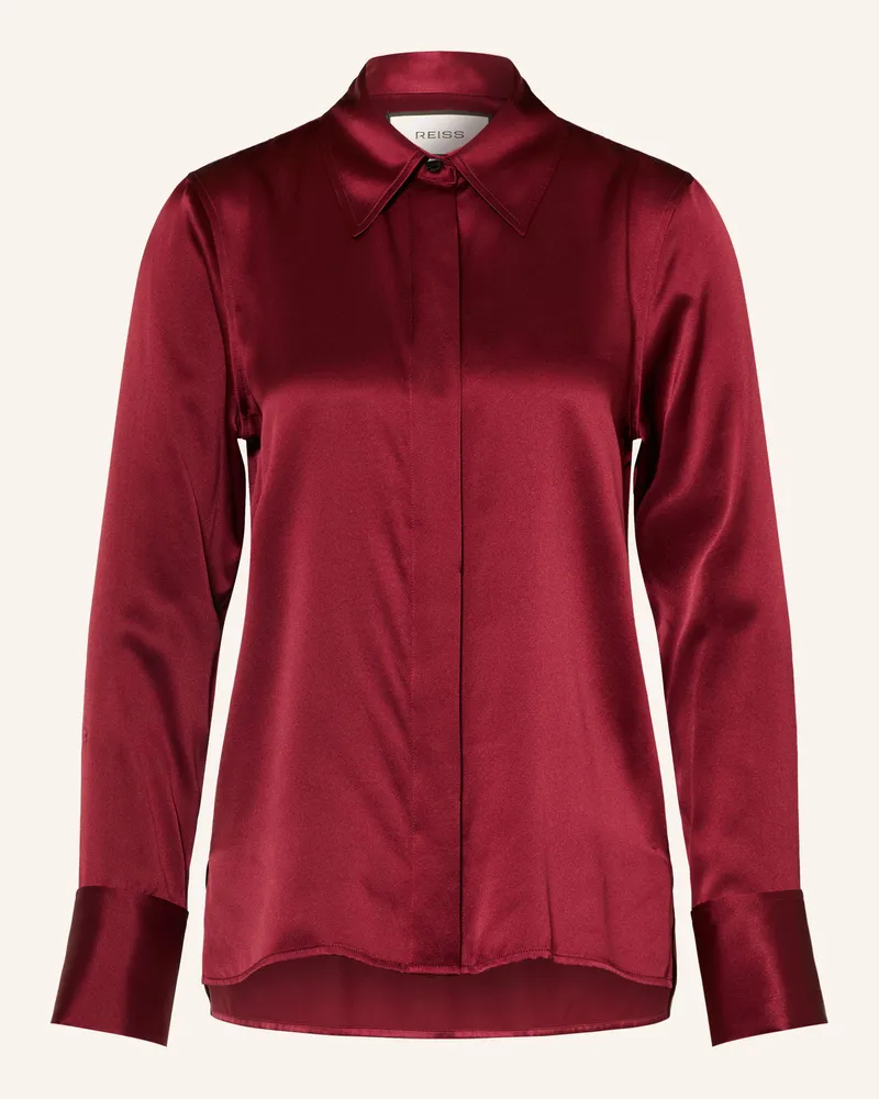 Reiss Hemdbluse Ameira Aus Seide rot Dunkelrot