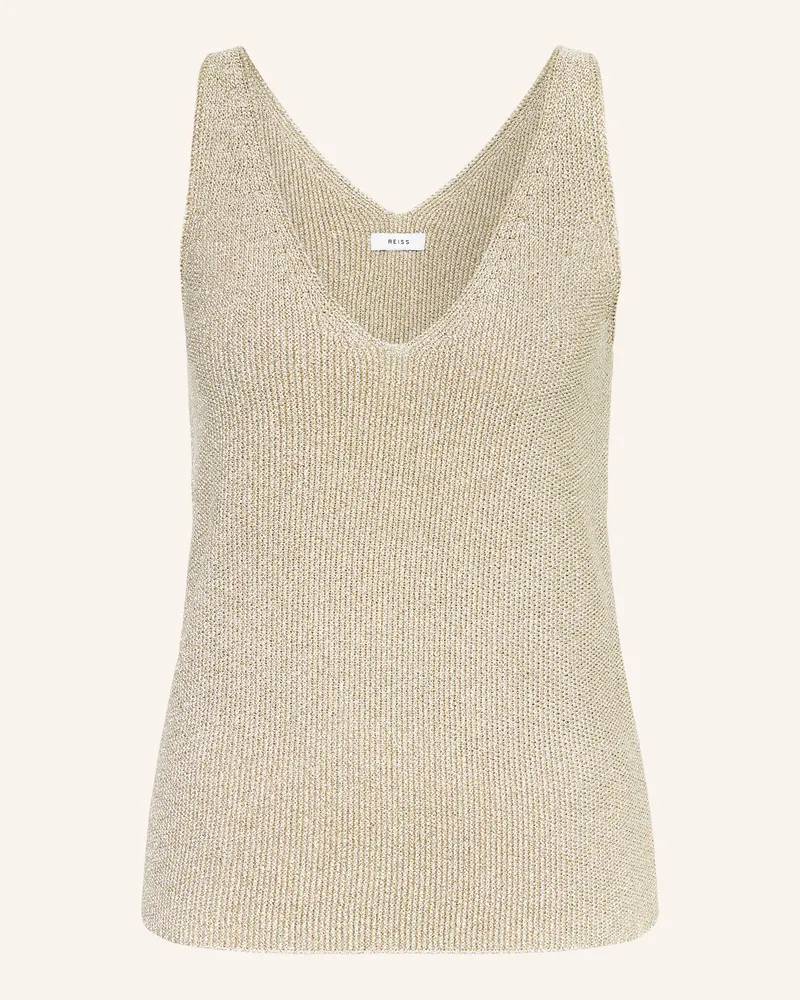 Reiss Stricktop MIKA mit Glitzergarn Gold