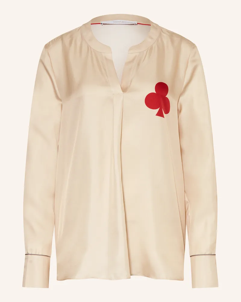Herzen's Angelegenheit Blusenshirt aus Seide Creme