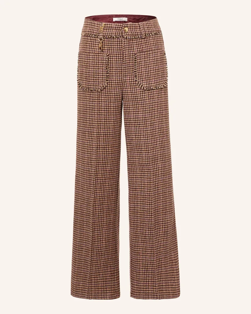 Chloé Hose rot Dunkelrot