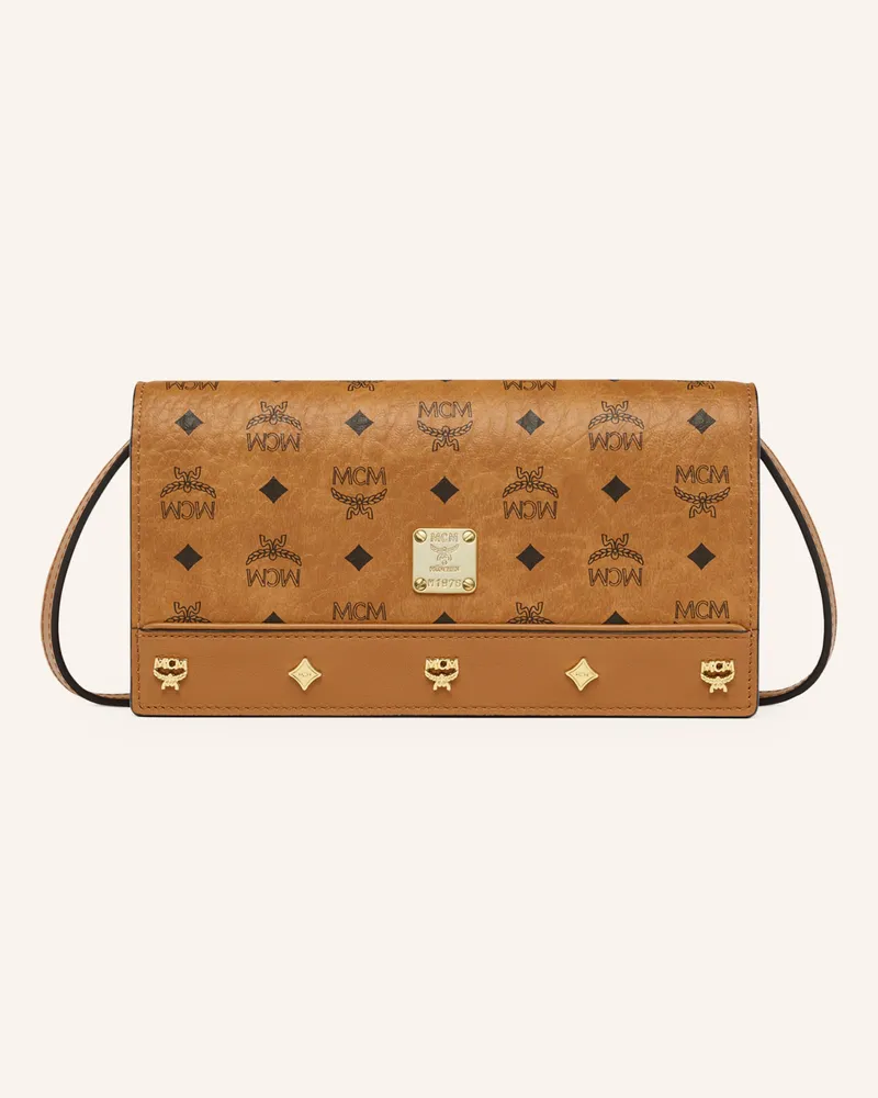 MCM Umhängetasche Aren Large braun Cognac