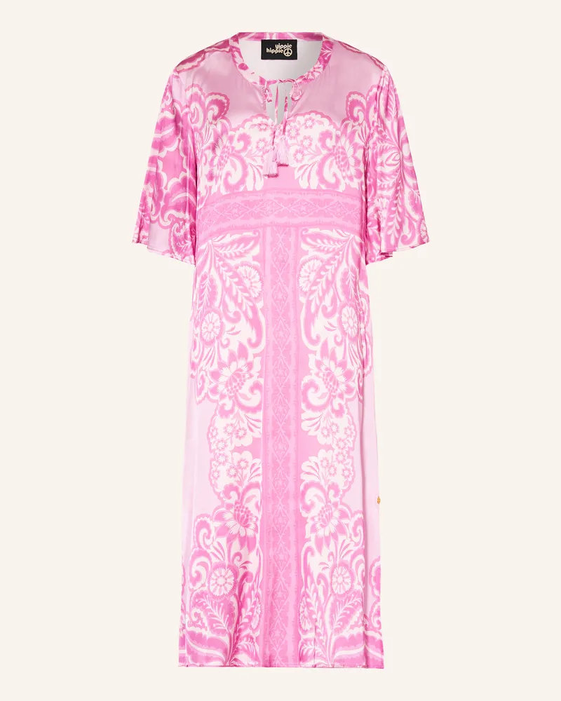 Yippie Hippie Satinkleid mit 3/4-Arm Rosa