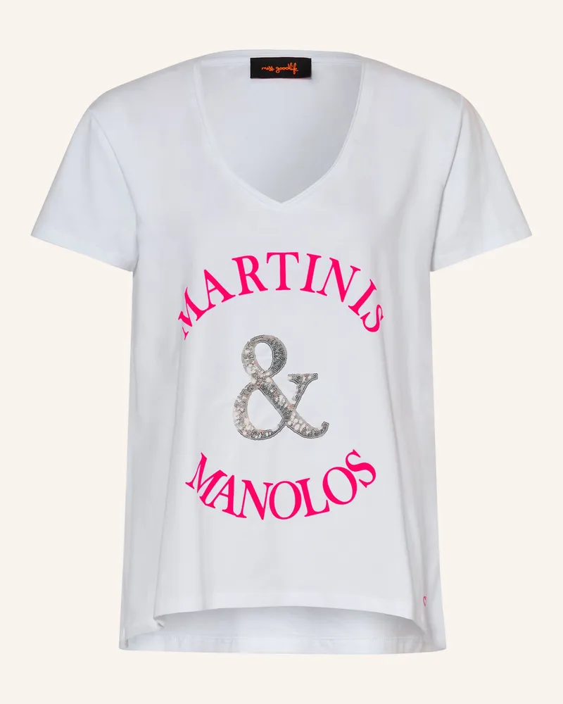 Miss Goodlife T-Shirt Mit Pailletten weiss Weiss