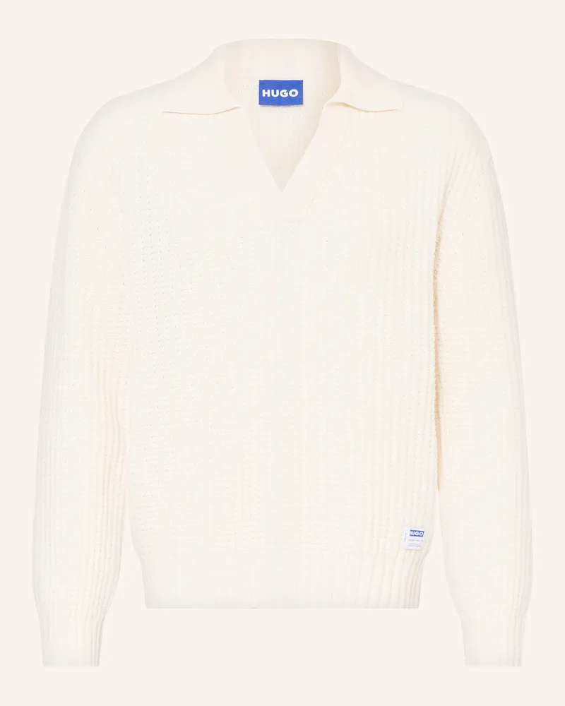 HUGO BOSS Pullover Spiro weiss Ecru
