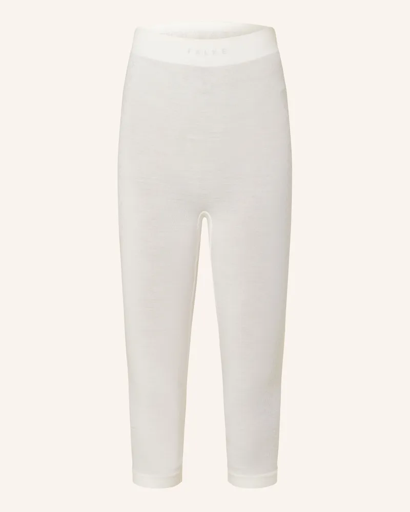 Falke Funktionswäsche-Hose Wool-Tech Mit Verkürzter Beinlänge weiss Creme
