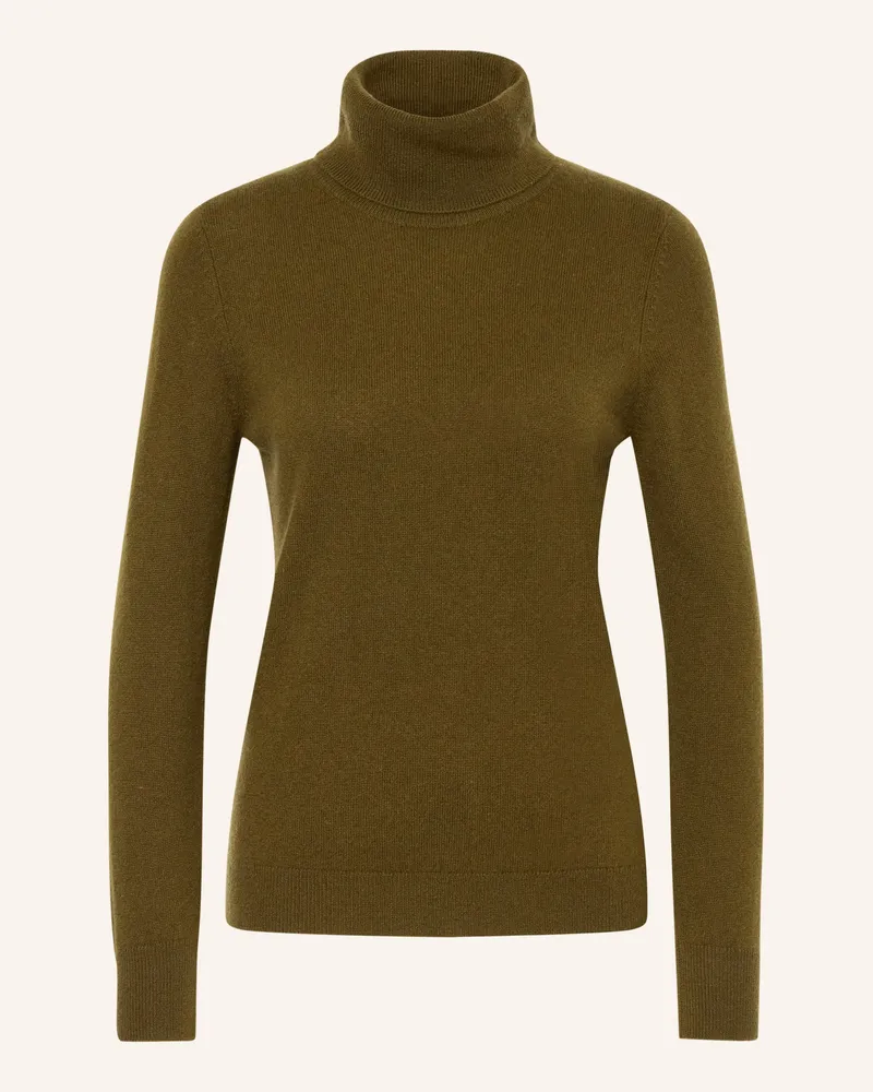 lilienfels Rollkragenpullover Aus Cashmere gruen Oliv