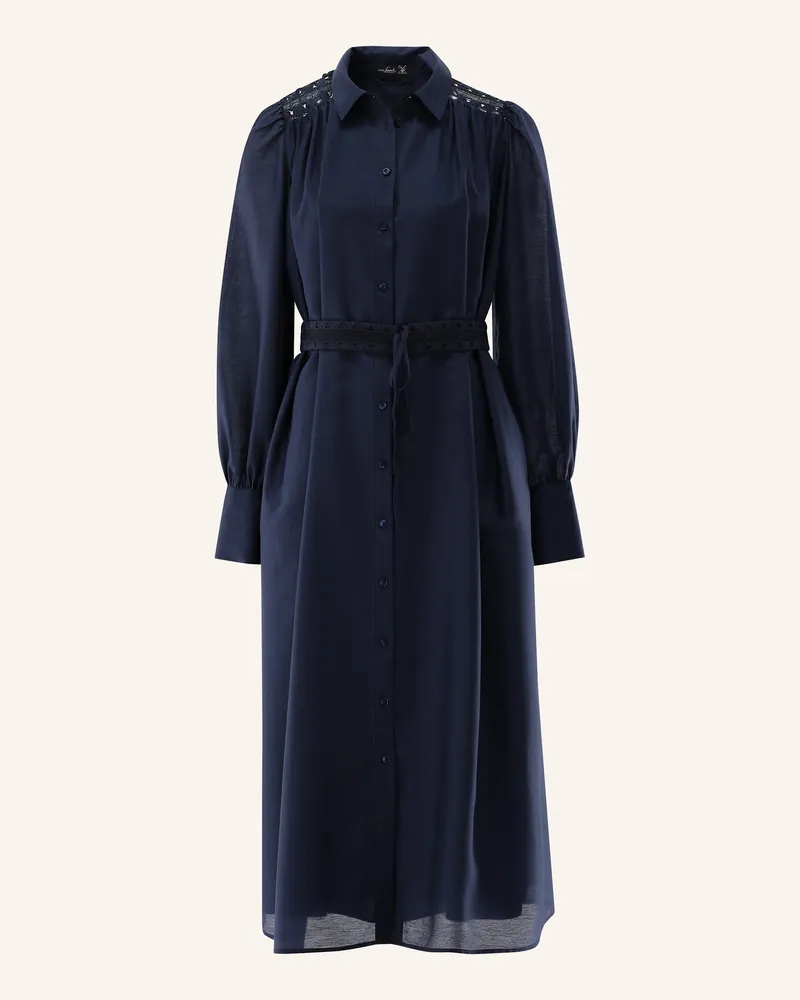 van Laack Kleid Modern Fit blau Dunkelblau