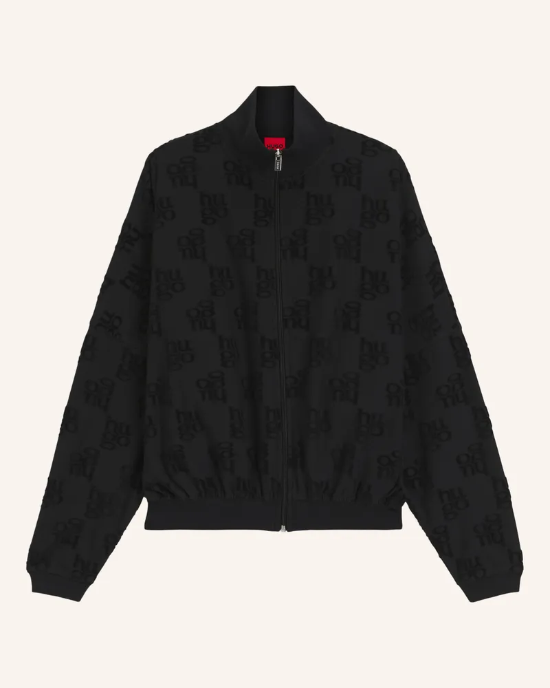 HUGO BOSS Loungewear Jacke Terrymonogram_Jacket schwarz Schwarz